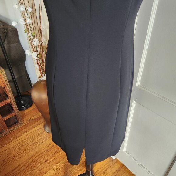 Jones New York Black Cocktail Dress with Embroidered Netting Sz 8 - Picture 7 of 8